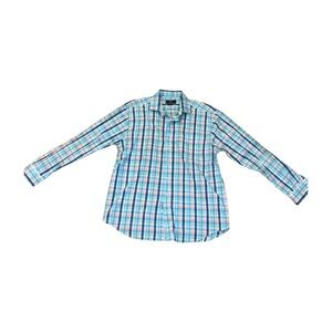 Vineyard Vines Blue and Pink Plaid Button Up Cooper Shirt Size XL